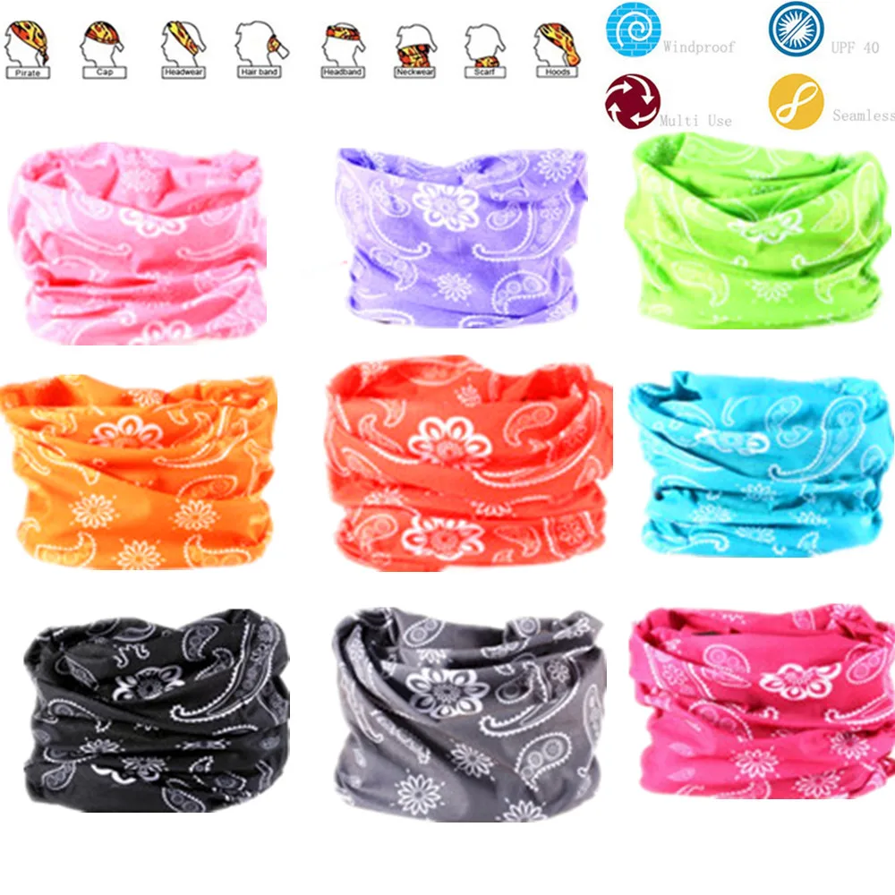 New Paisley Pattern hijab Bandana Scarf With Seamless Neck Tubular Shape Standard Tube Face Mask Bicycle Head Ski Headwear