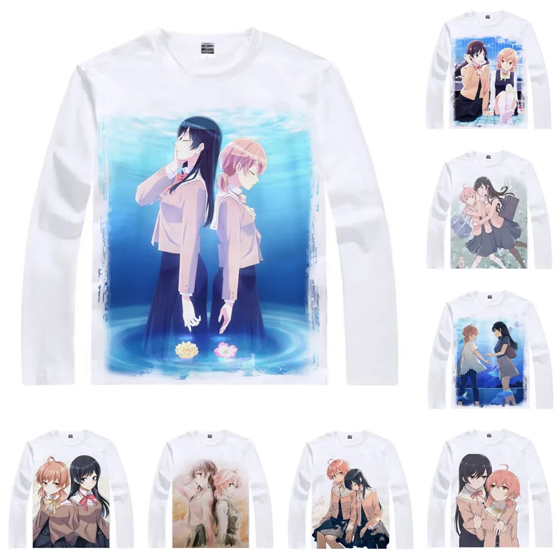 Yuu Koito Touko Nanami T Shirt Bloom Into You Yagate Kimi ni Naru Men T-shirt Casual Vintage TShirt Printed Long Sleeve Shirts