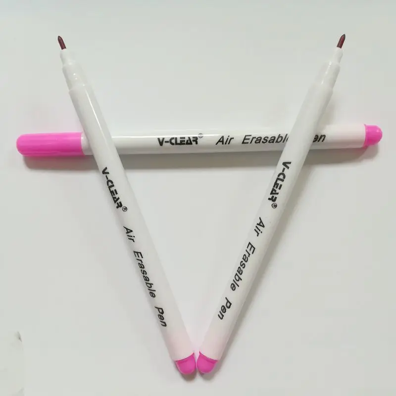 VCLEAR Pink Air Erasable Chaco Ace Pen 3 pcs Auto Vanising Chako Ace Pen Garment Marking Pen Textile Marker Fabric Erasable Pen