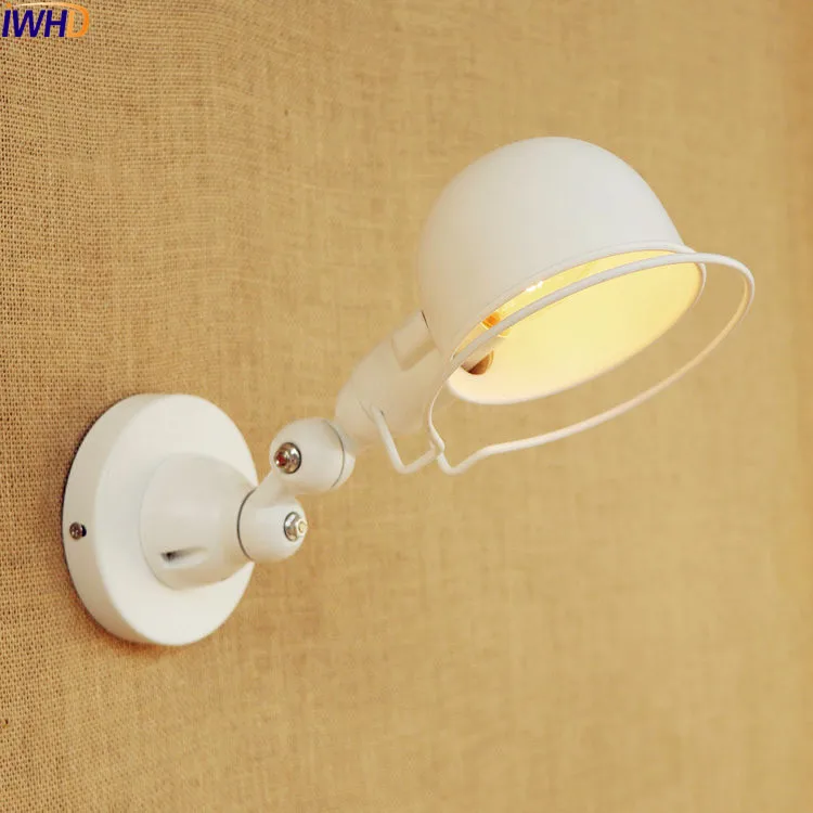

IWHD белый современный светодиодный настенный светильник Wandlamp спальня домашнее освещение лестничные светильники поворотный кронштейн настенный светильник бра аппликации Pared