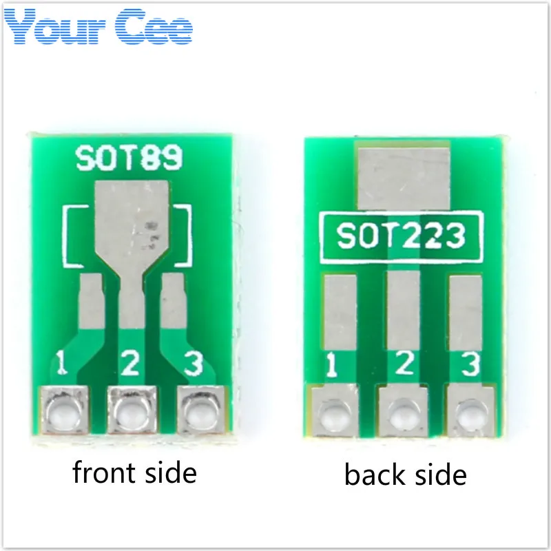 50pcs/10pcs SOT89 To DIP SOT223 To DIP IC Adapter PCB Board Converter Plate Double Sides 1.5mm 2.3mm to 2.54mm Pitch Pinboard