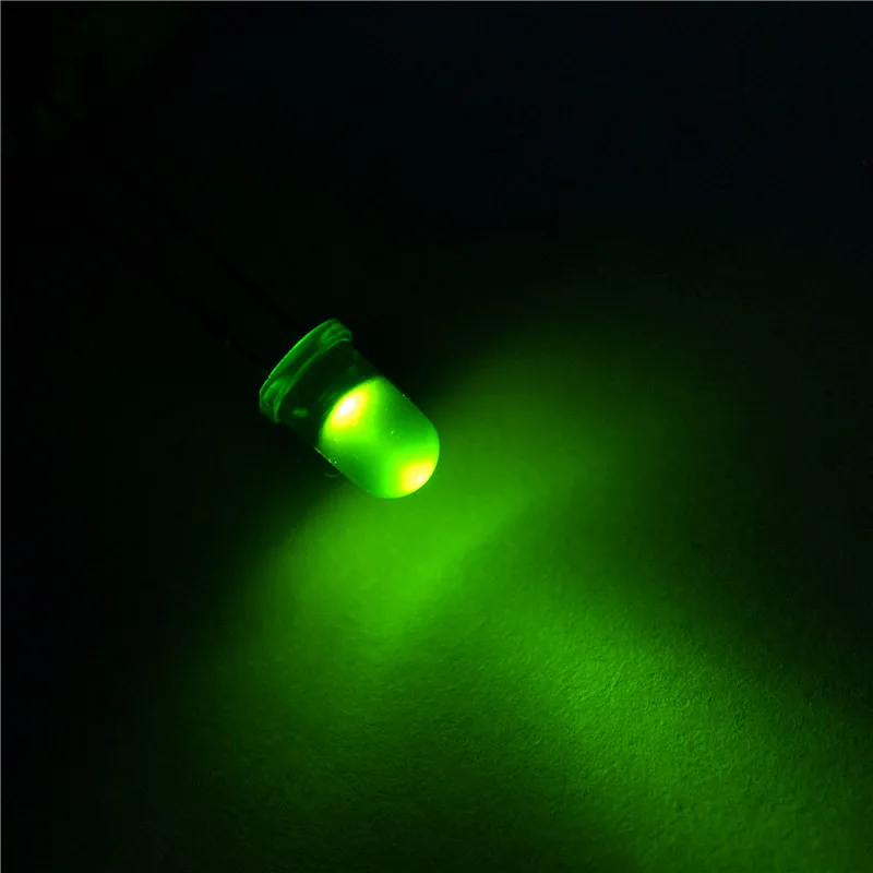 LED light-emitting diode 5MM round green hair green light (1000pcs)