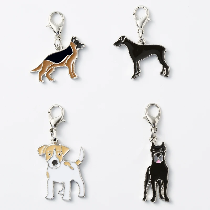 Keychain Dog Keychain 5 PCS/LOT Pet Pendants German Shepherd Dogs Keychain DIY Charm for Bag Lover Gift Woman Fashion Jewelry