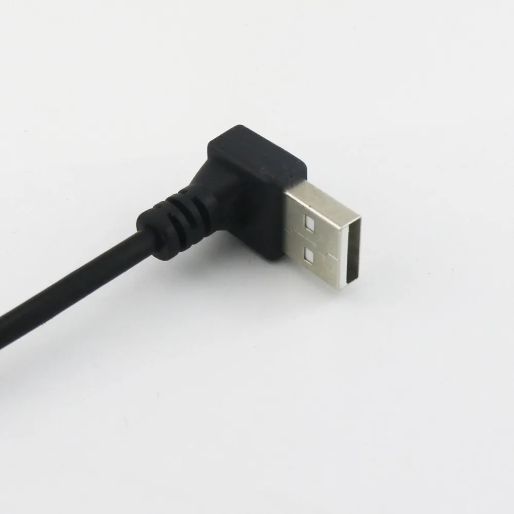 1pcs Down Angle USB 2.0 A Type Male To Mini USB 5 Pin Male Charger Data Adapter Cable 25cm