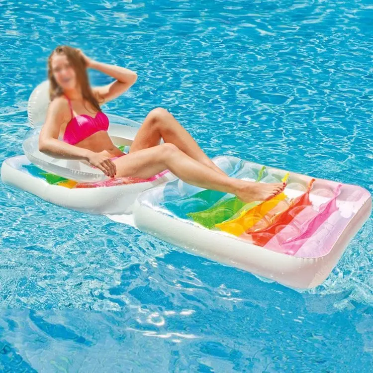 Children's Floating Boat Mat Inflatable Colorful Outdoor Summer Beach Toy Swimming Ring Adult Pool Sea Toy Sunbathe Bed 2021