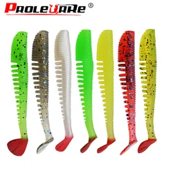 10 개/몫 Wobblers 낚시 미끼 75cm 2.8g 쉬운 Shiner Swimbait 실리콘 소프트 미끼 더블 컬러 잉어 인공 소프트 미끼 PR-051