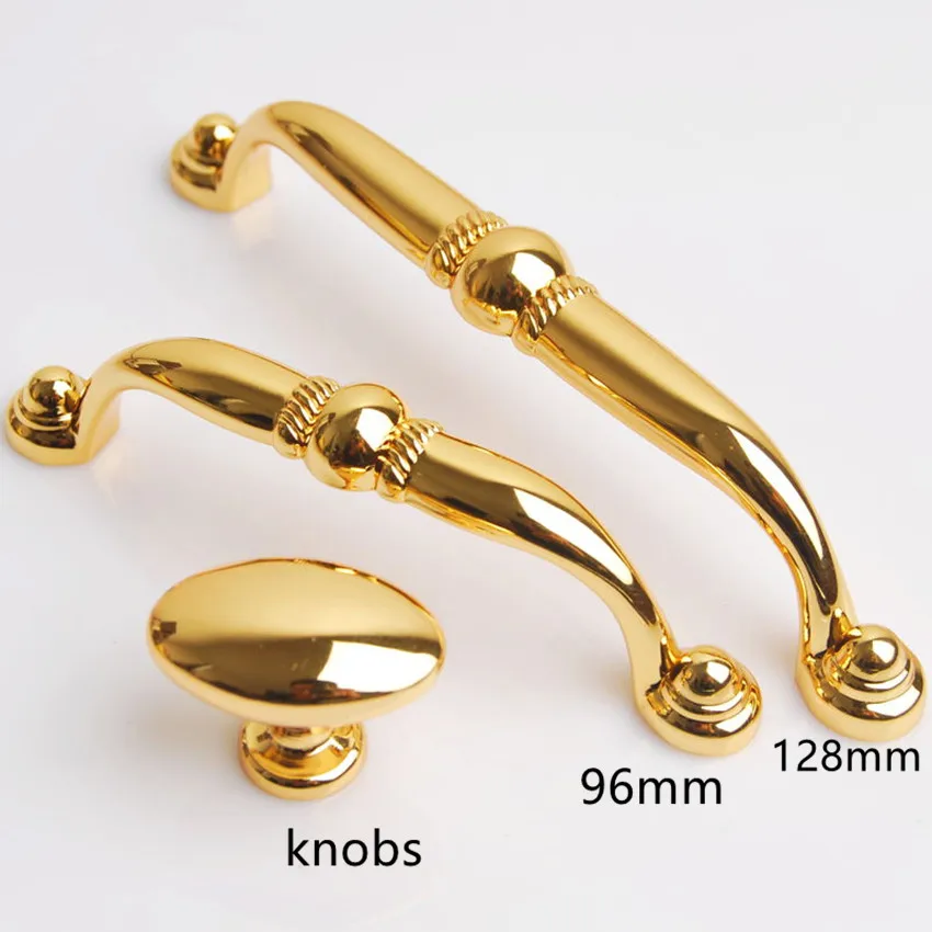 

Fashion deluxe gold furniture handle gold wine cabinet kitchen cabinet dresser drawer cupboard door handle pull knob 96mm 5"