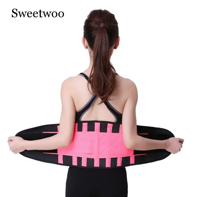 Protect Waist Sports Belt Lumbar Disc Fixation Adjustable Pressure Waist Fitness Running Training Waist Support Protect Belt Gym