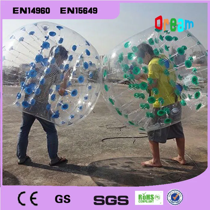 Gratis Verzending 1.5 m PVC Opblaasbare Menselijke Hanster Bal Bubble Voetbal Bubble Voetbal Opblaasbare Bumper Voetbal Zorb Bal