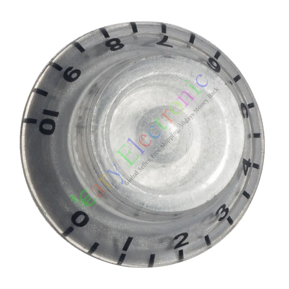 Vente en gros et au détail 10 pc 26mm pédale supérieure jupe bouton blanc tube de guitare ampli Volume tonalité pièces audio livraison gratuite