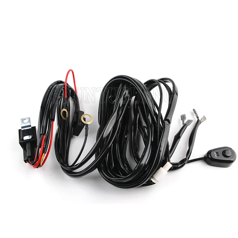 Work Driving Light Wiring Harness Switch Relay Kit Fog Spot Work Light 2.5M Length Wire 12V 40A Switch Relay