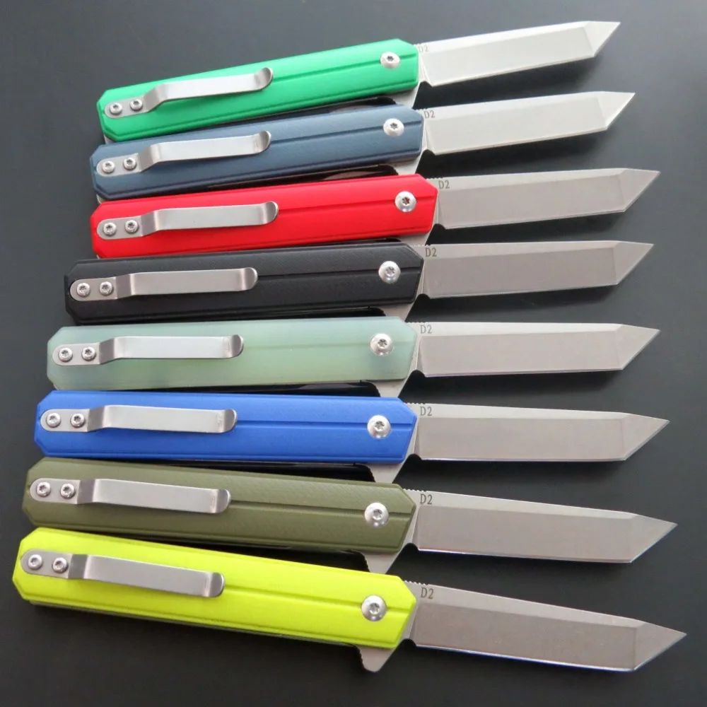 Eafengrow-Eafengrow EF65 58-60HRC شفرة D2 ، مقبض G10 ، سكين قابل للطي ، بقاء ، أداة تخييم ، سكين جيب للصيد ، سكين تكتيكي ، أداة خارجية