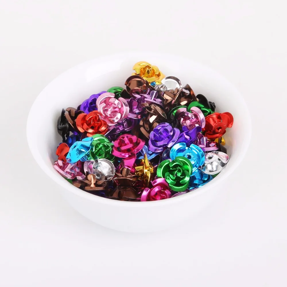 New Arrival 100pcs Rose Flower Aluminum Spacer Beads Caps 6mm 8mm 12mm For DIY Fashion Bracelet jewelry findings crafts