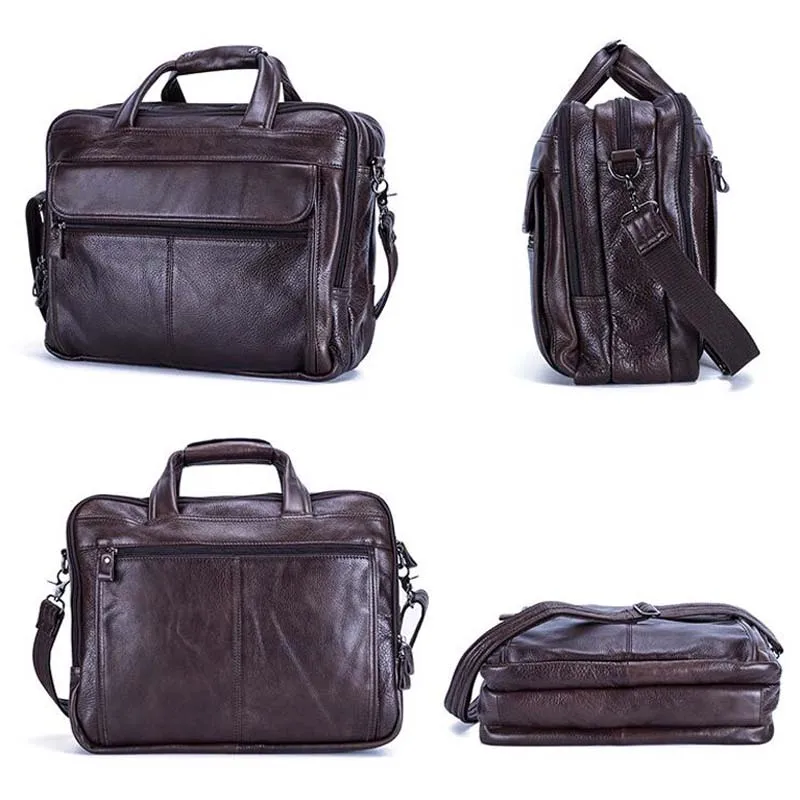 Promotion 1PC Man Genuine Leather Handbag 100% Natural Cowhide Corssbody Messenger Pack Causal Handbag Male Laptop Briefcase