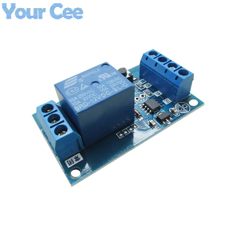 12V Bond Button Bistable Relay Module Car Modification Switch One Key Start and Stop Self-Locking