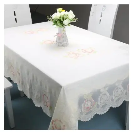 

2017 PASAYIONE Floral Table Cloth Waterproof Oilproof Floral Printed Lace Plastic Table Covers Home Decor Textile Toalha De Me