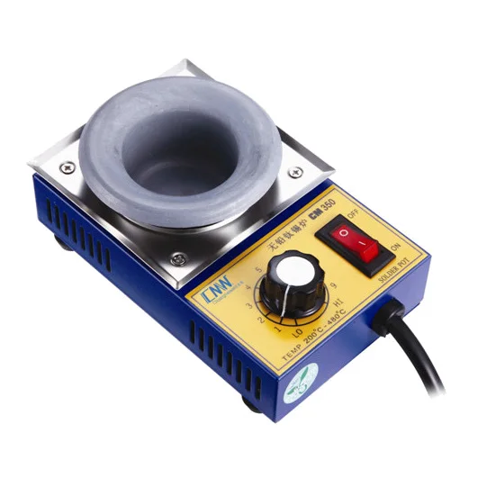CM Round Soldering Pot Lead free Tin Molten Solder Furnace 220V 110V AC High Temperature Tin Solder Pot 200-480℃ Tin Melting Pot