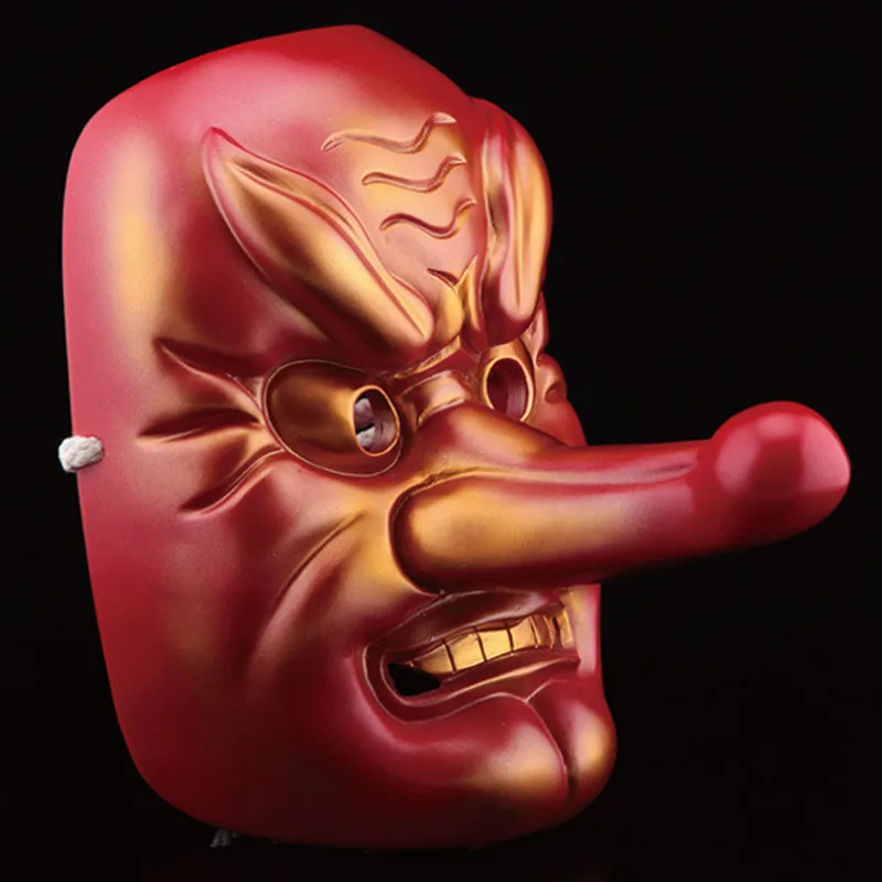 Japanese Kabuki Mask Resin Prajna Buddhism Noh Tengu Mask for Halloween Masquerade Cosplay Costumes Anime Demon Devil Masks image 4