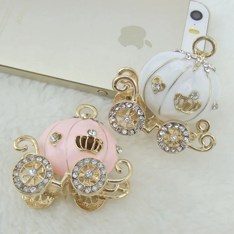 10pcs/lot 4.3*4.3cm Cute Girls Gift Alloy Pumpkin Carriage Chariot Charm Pendant Accessories For Chunky Beads Necklace Key Chain