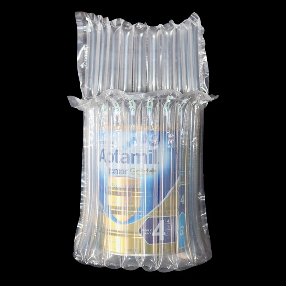 10Pcs/ Lot 13*21cm 900g Powdered Milk Canned 10 Column Clear Plastic Air Bubble Column For Easy Broken Anti Pressure Storage Bag