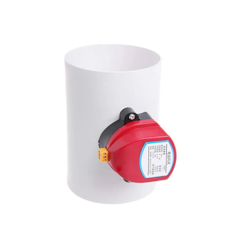 110mm plastic motorized damper valve HVAC electric air valve duct solenoid check valve for 4 inch ventilation 220V 12V 24V