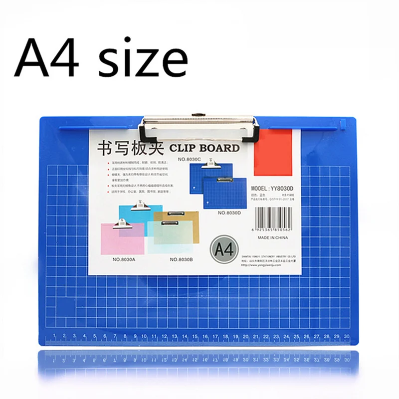 A4 horizontal clipboard A4 drawing paper clip pad Thick plastic writing pad Office file folder clip