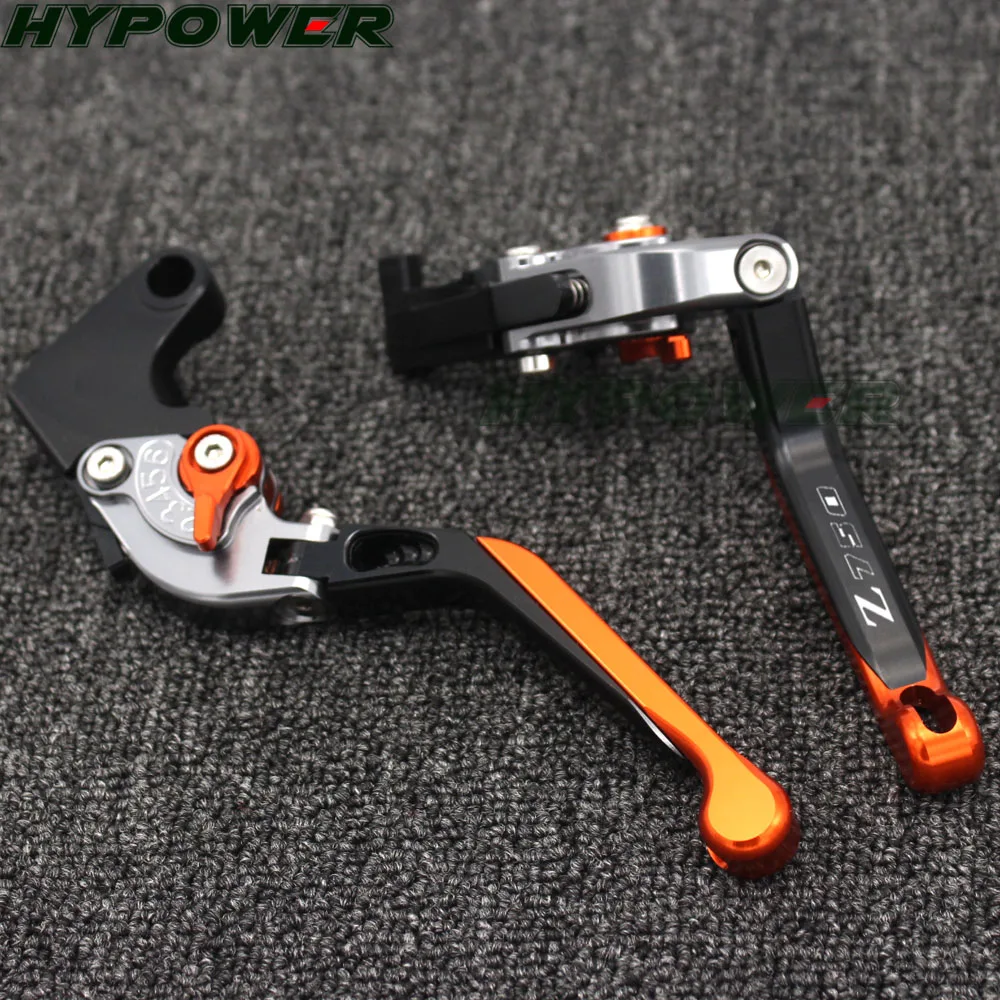 Laser Logo For Kawasaki Z750 Z 750 (not Z750S model) 2004 2005 2006 CNC Orange Folding&Extending Motorcycle Brake Clutch Lever