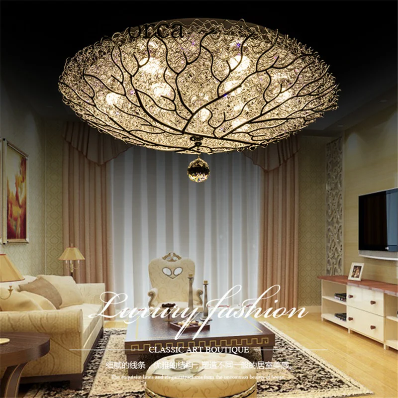 Aluminum Bird Nest Ceiling Lamp Round Handmade Mediterranean Conference Romantic Living Room Bedroom Study Terrace Creative