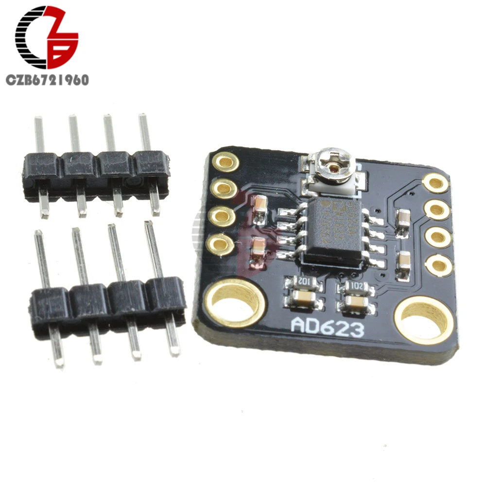 AD623 Gain Instrument Meter Amplifier Module CMRR Gauge AMP Board Dual Single Polarity DC 3V 5V 12V for Transducer Thermocouple