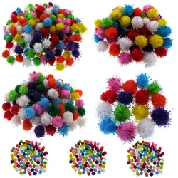 10/15/20/25/30mm pompon Glitter soft pom poms balls giocattoli artistici forniture artigianali fai da te pompon in tessuto per cucire decorazione della casa di nozze