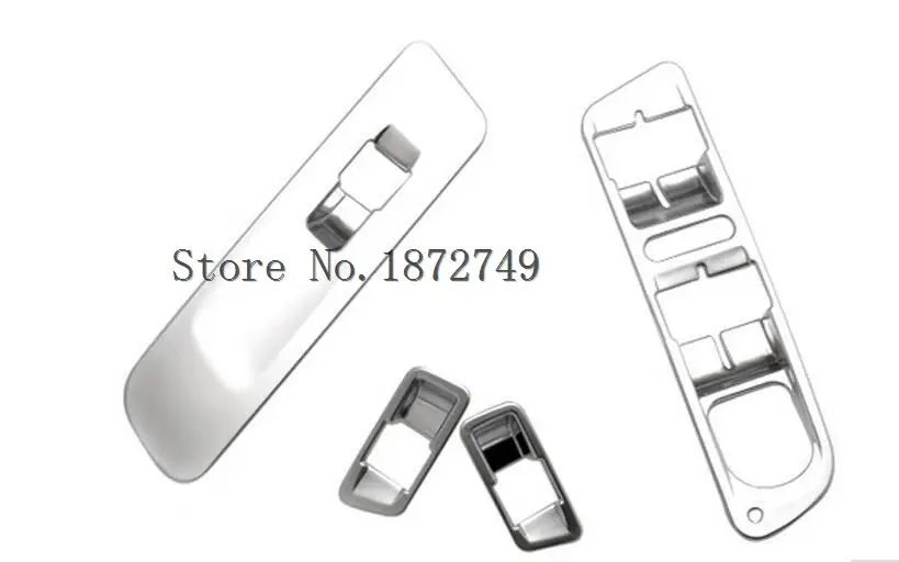 LEFT hand drive! Chromed inside window switch Cover 4pcs For Volkswagen Tiguan 2015 2014 2013 2012 2011 2010