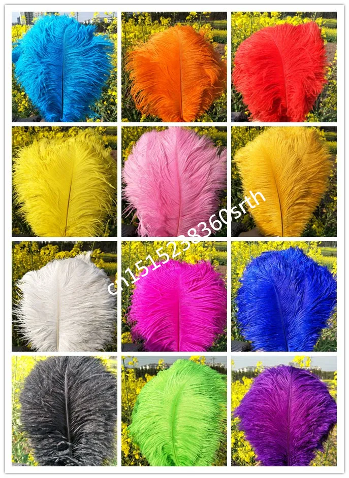 500pcs natural ostrich feathers 8-10inch/20-25cm Wedding decoration stage performance Clothing accessories Jewelry accessories