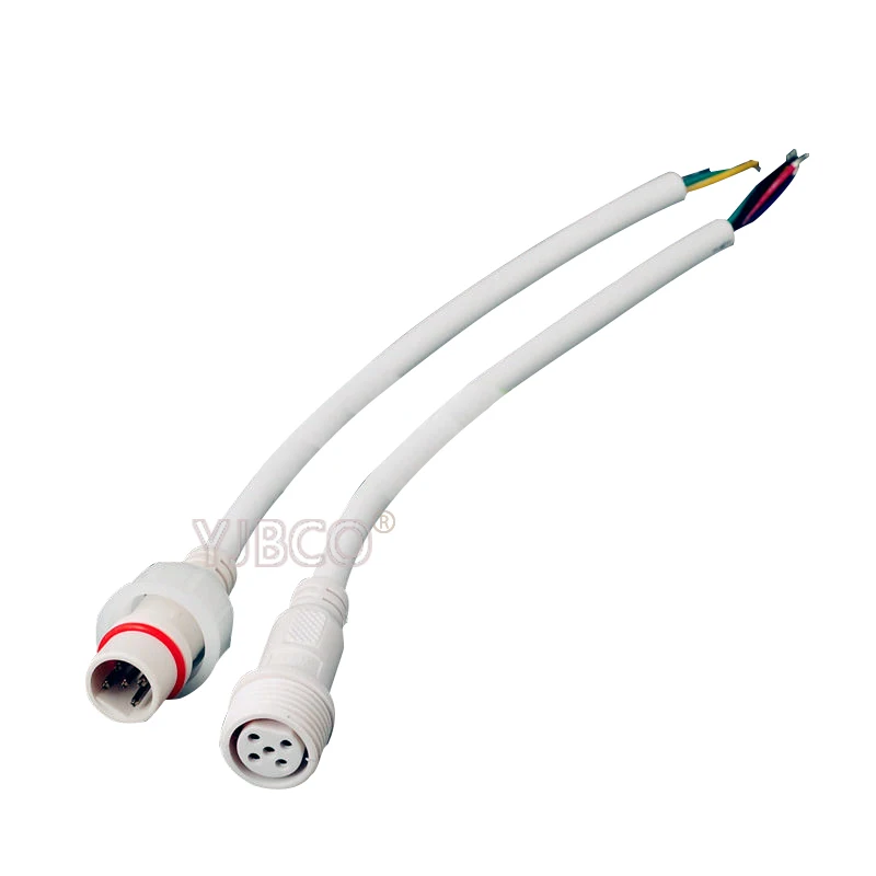 5 /10 pairs 2pin 3pin 4pin 5pin LED Connector Waterproof IP67 Male to Female Cable ​Total Length 40cm For LED Strips Light flood