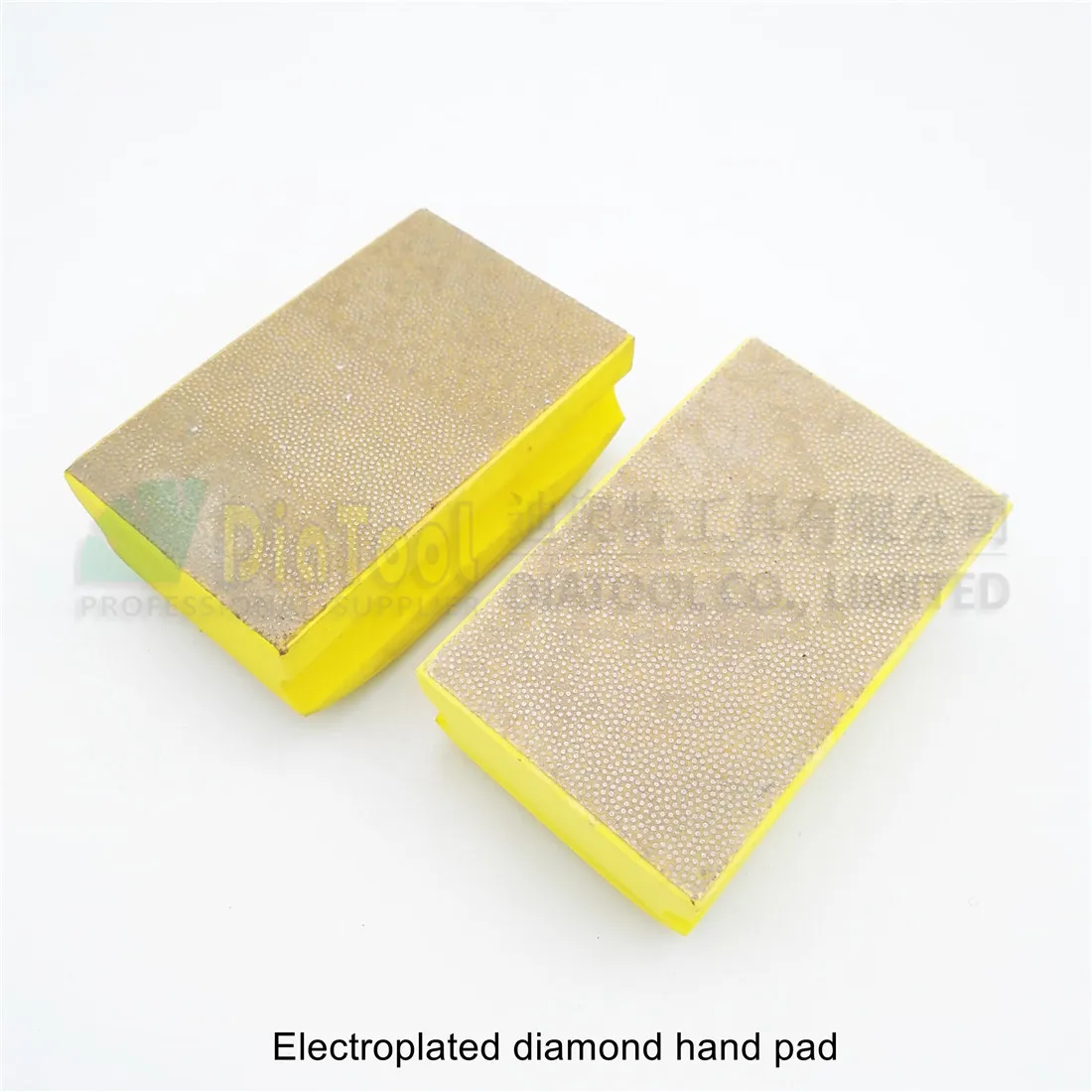 DIATOOL 2pcs Dotted Electroplated Diamond Hand Polishing Pad 90X55MM #400 Hard Foam-backed Hand Pad