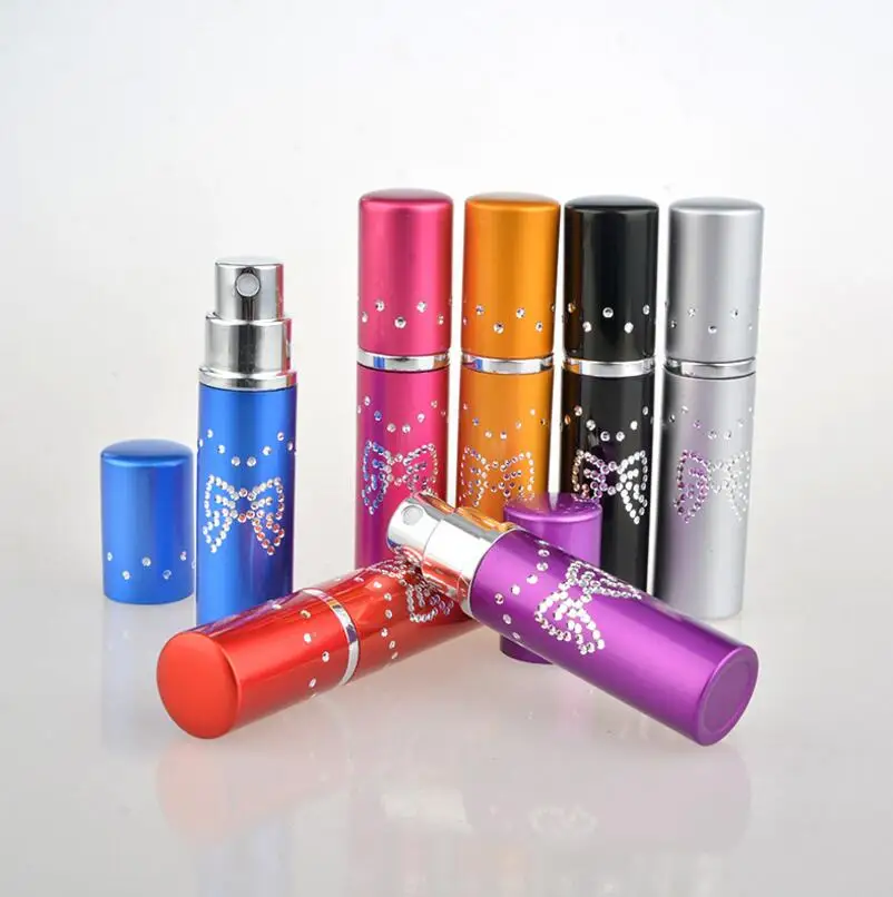 5 ml Mini Perfume Atomizer Container With Printing Butterfly Empty Cosmetic Spray Glass Containers LX1273