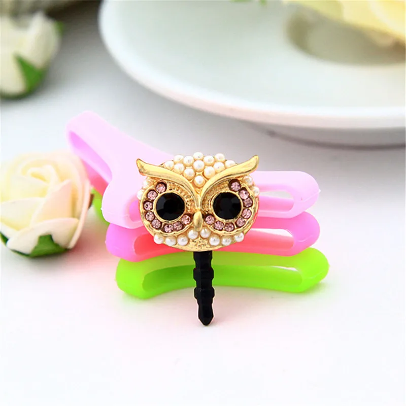 Owl 3.5mm Dust Plug Cap Cell for iPhone Samsung Earphone Jack Plug Headphone Plugs Anti Dust Plug Phone Accessories