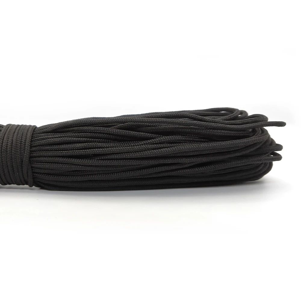 Cordão de paraquedas para acampar, corda de escalada, um stand núcleos, sobrevivência, 25ft, 100ft, 8 ft, 31 m, 2mm