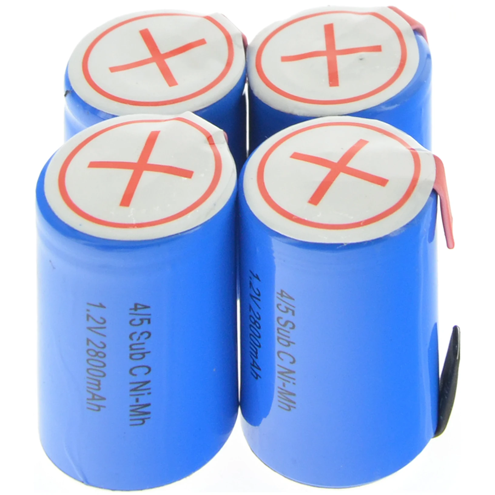 

1/2/4/8/12/16/20pcs 4/5 SubC Sub C 2800mAh 12pcs 1.2V Ni-Mh Rechargeable Battery Blue Cell with Tab