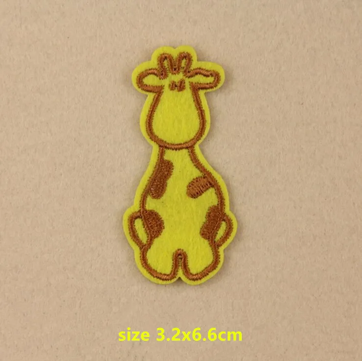 1 pcs lion giraffe deer animals embroidered iron on patches cloth accessories popular clothing bag hat Patches Appliques