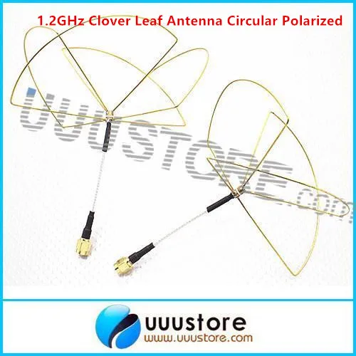 2pcs 1.2G Clover Leaf Circular Polarized SMA male Antenna for 1.2Ghz 1.3Ghz Transmitter Receiver TX RX Set Free shiping