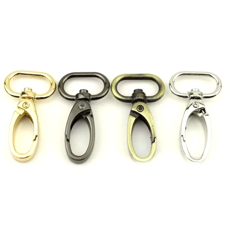 

0.75'' / 1'' Oval Gate Swivel Snap Hook, Antique Brass Finish, 10 Pieces Pack, Purse Clips