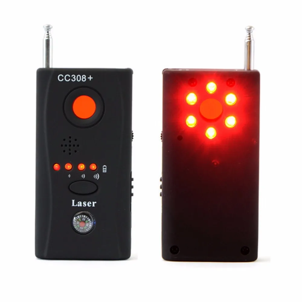 1PC Full Range Anti - Spy Bug Detector CC308+ Mini Wireless Camera Signal GSM Device Finder Protect Security