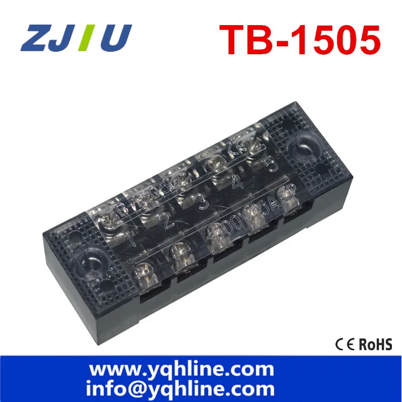 Wholesales! 10PCS 5 Pole 15A Barrier Screw Terminal Block Strip TB-1505 600V commonly connection terminal