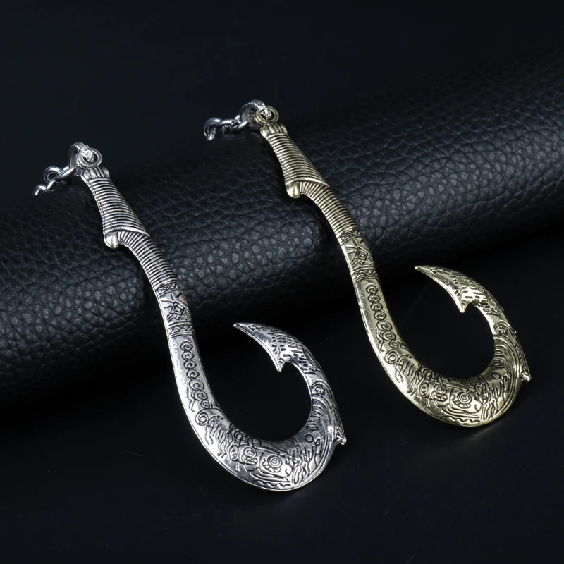 Fashion Fish and Hook Key Chain Keychain Jewelry Silver Color Fisherman I Love Fishing Fish Pendant Key Holder