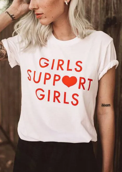 Skuggnas girls support girls shirt feminist T-shirt support your local girl gang tumblr t shirt hipster grunge instagram tees