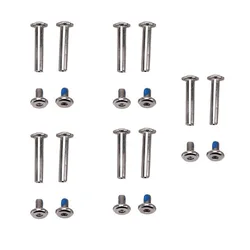 10Pcs Skates Screws Roller Skates Parts Axle Male & Female Screws for Child Kid Adult Free Skating Inline Skates Wheel Silver