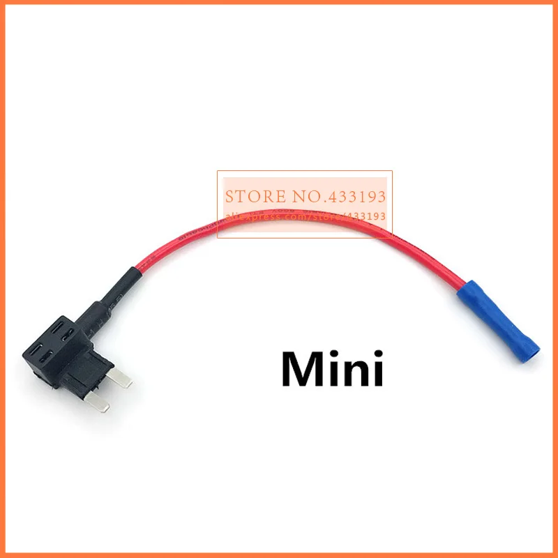 12V Fuse Holder Add-a-circuit TAP Adapter Micro/Mini/Standard ATM APM Blade Auto Fuse with 10A Blade Car Fuse with holder