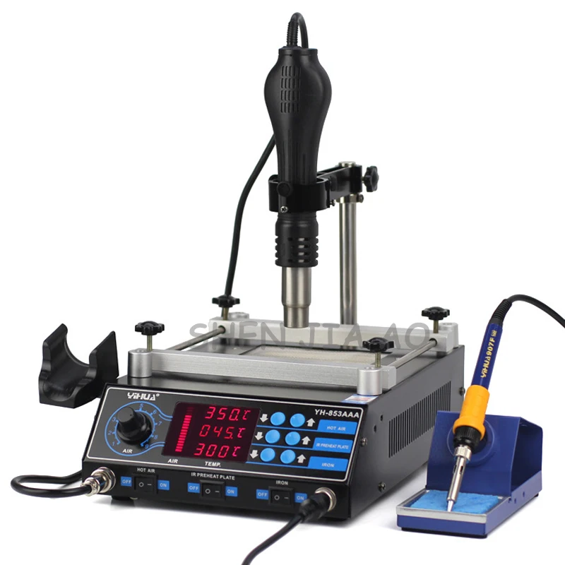 853AAA BGA hot air disassembly station BGA rework station hot air gun soldering iron three-in-one hot air 1270W 1PC