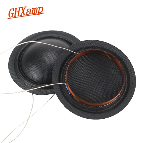 GHXAMP 25,4mm 25,5mm Tweeter Bobina de voz 1 pulgada 6OHM 8ohm Membrana de seda misma dirección KSV agudos DIY 2 uds