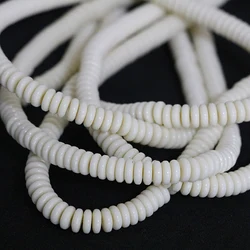 Hot sale white resin beeswax 6X2mm 8X2mm abacus rondelle loose spacers accessories beads for jewelry making 15inch B97